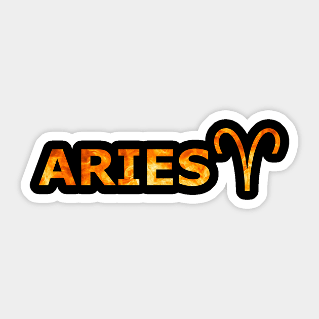 ARIES (fire) Sticker by Zodiac Lover